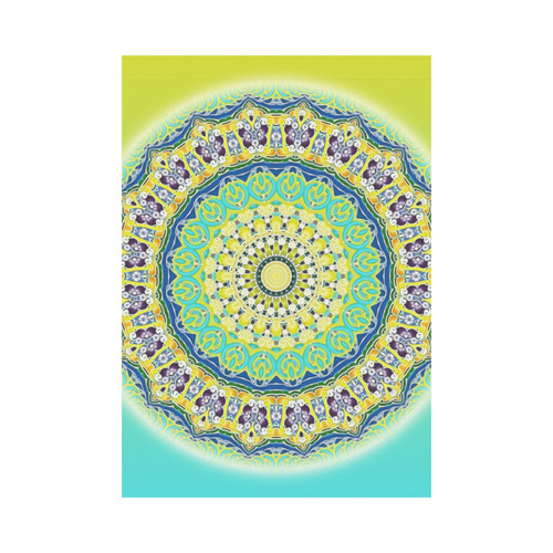 Power Mandala - Blue Green Yellow Lilac Garden Flag 28''x40'' （Without Flagpole）