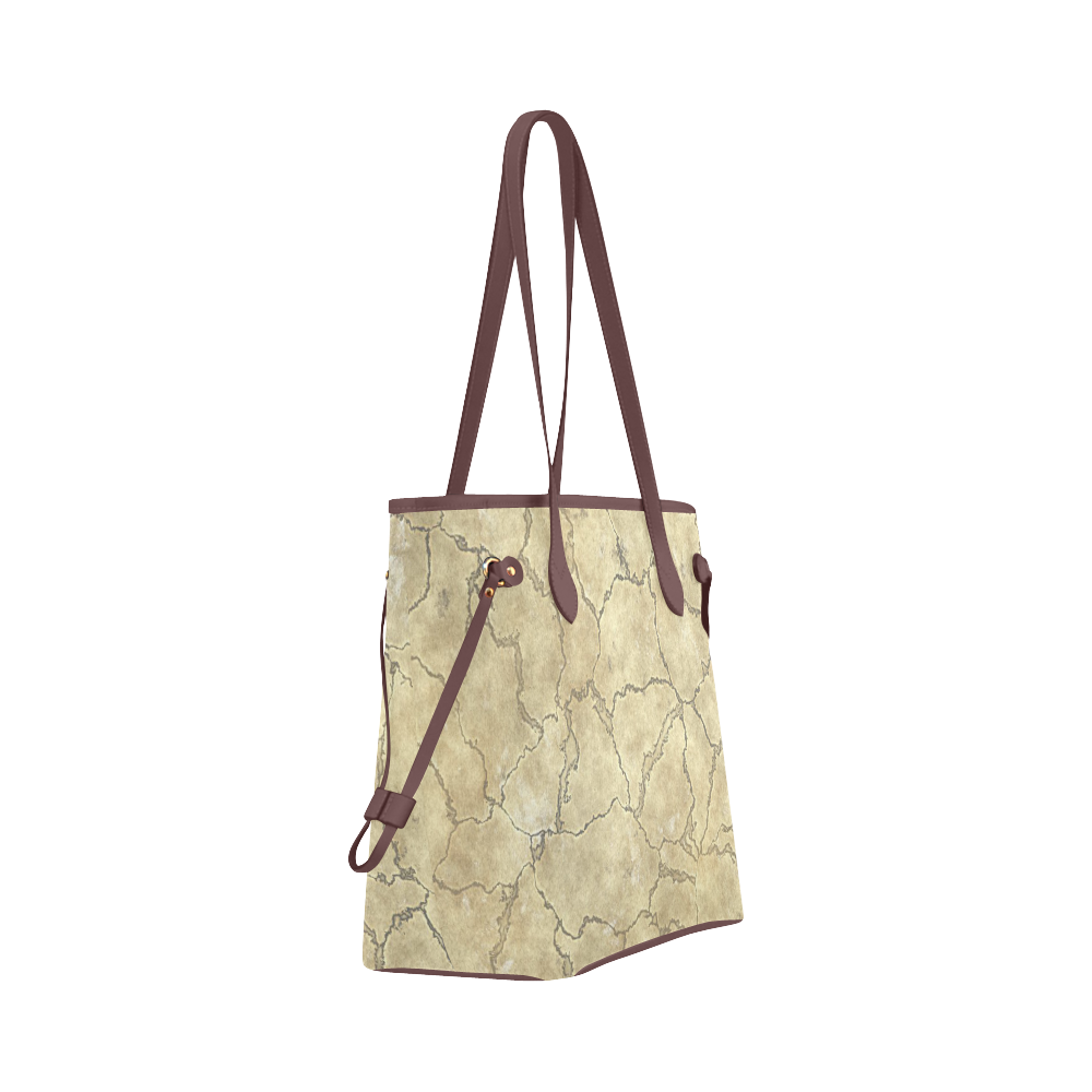 Cracked skull bone surface B by FeelGood Clover Canvas Tote Bag (Model 1661)