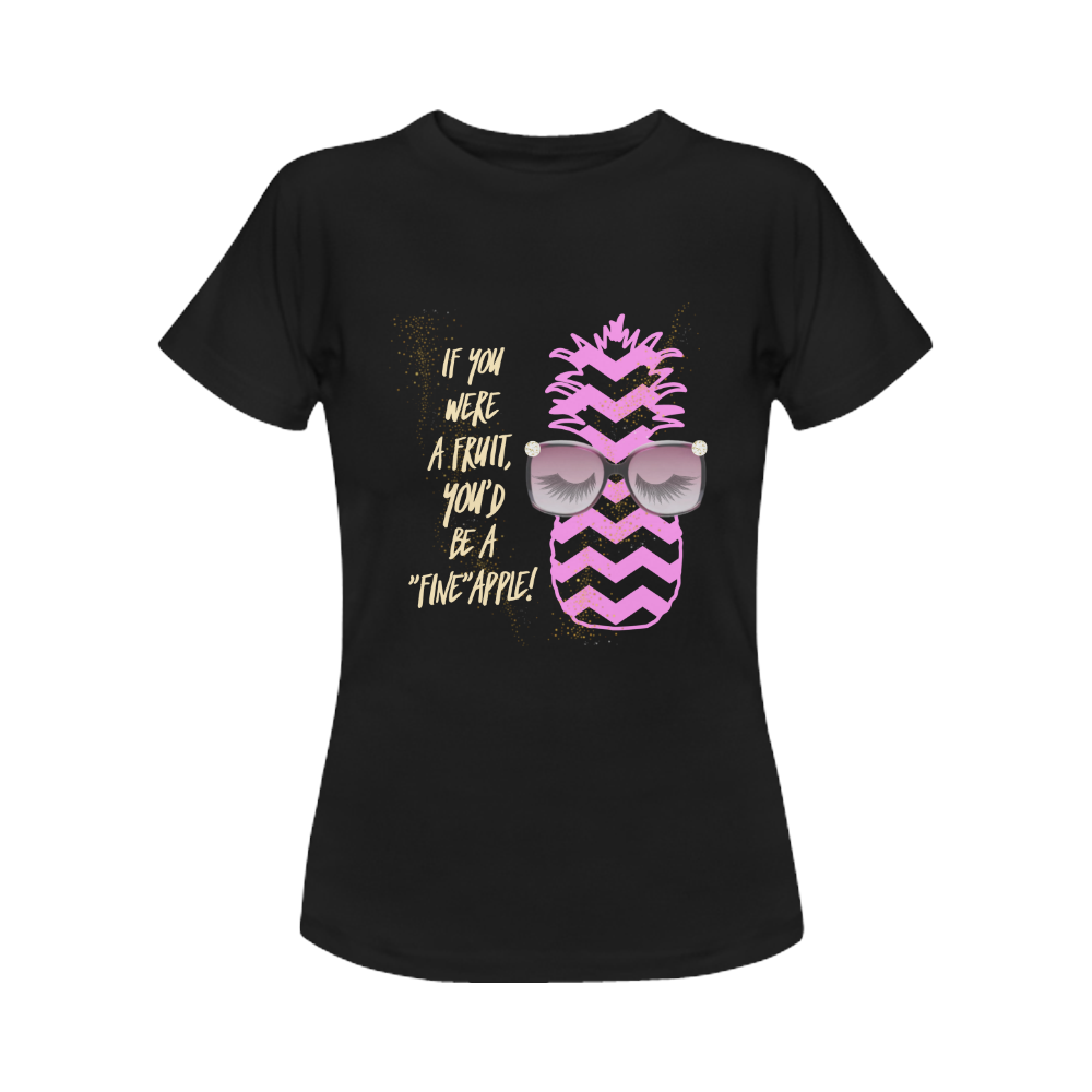 Fineapple Gold Pink Women's Classic T-Shirt (Model T17）