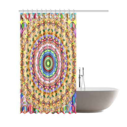 Peace Mandala Shower Curtain 72"x84"