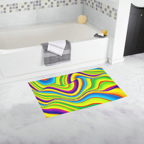 Summer Wave Colors Bath Rug 16''x 28''