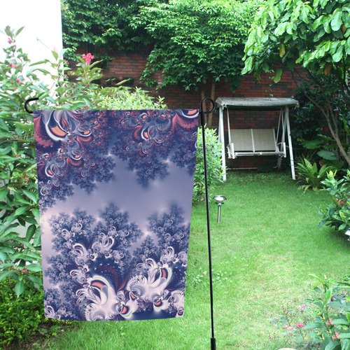 Purple Frost Fractal Garden Flag 12‘’x18‘’（Without Flagpole）