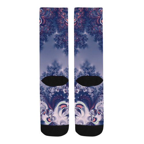 Purple Frost Fractal Trouser Socks