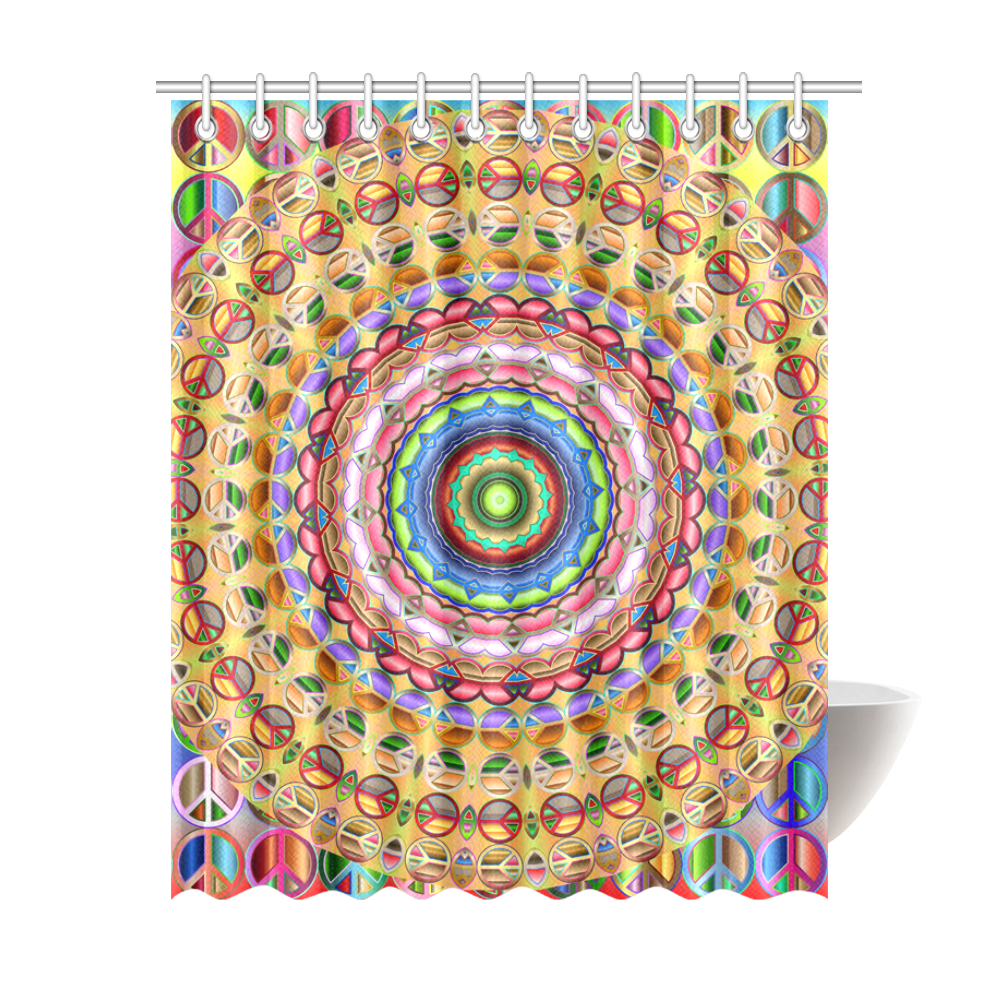 Peace Mandala Shower Curtain 69"x84"