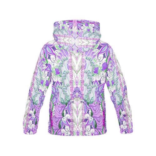 love and prosperity 2 v All Over Print Hoodie for Women (USA Size) (Model H13)