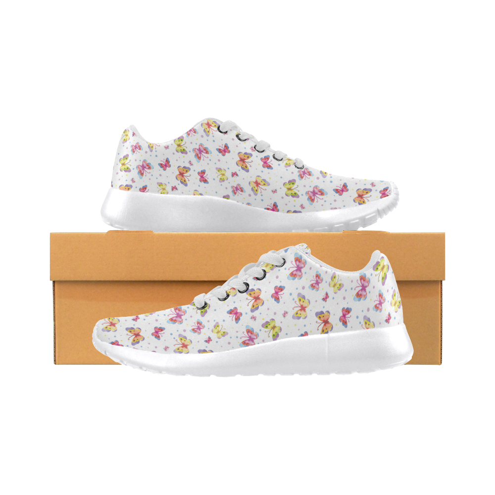 Watercolor Butterflies Women’s Running Shoes (Model 020)
