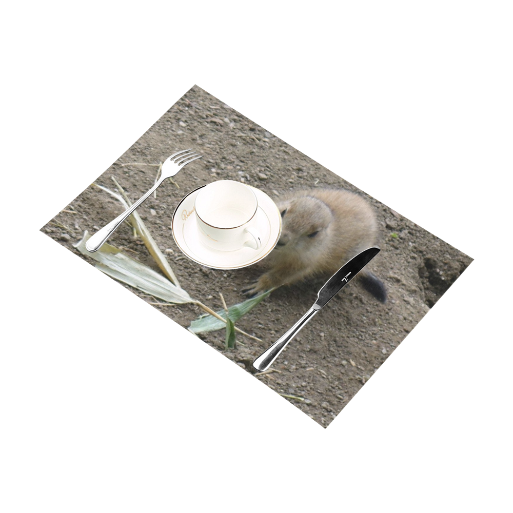 Baby prairie dog by JamColors Placemat 12’’ x 18’’ (Set of 2)