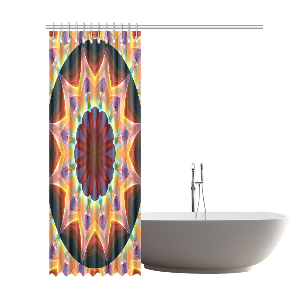 Santa Fe Summer Night, Abstract Warm Romance Shower Curtain 72"x84"