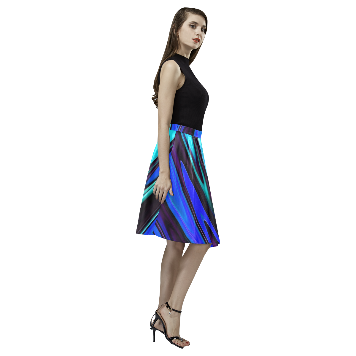 Hot Waves C by FeelGood Melete Pleated Midi Skirt (Model D15)