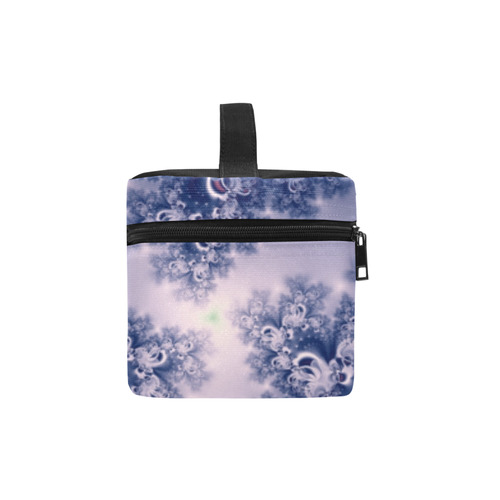 Purple Frost Fractal Cosmetic Bag/Large (Model 1658)