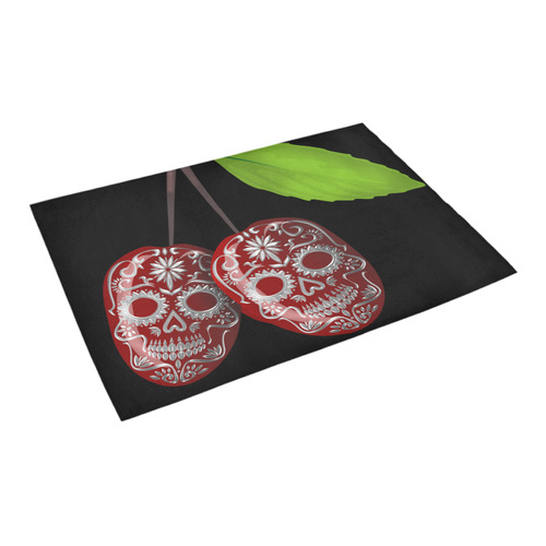 Cherry Sugar Skull Azalea Doormat 24" x 16" (Sponge Material)