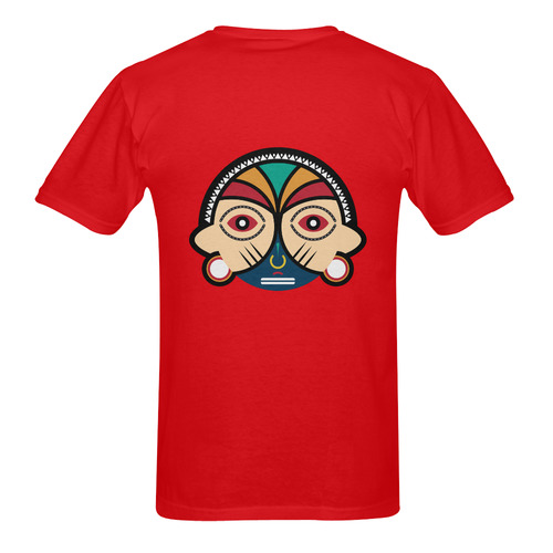 Round Tribal Mask Men's T-Shirt in USA Size (Two Sides Printing)