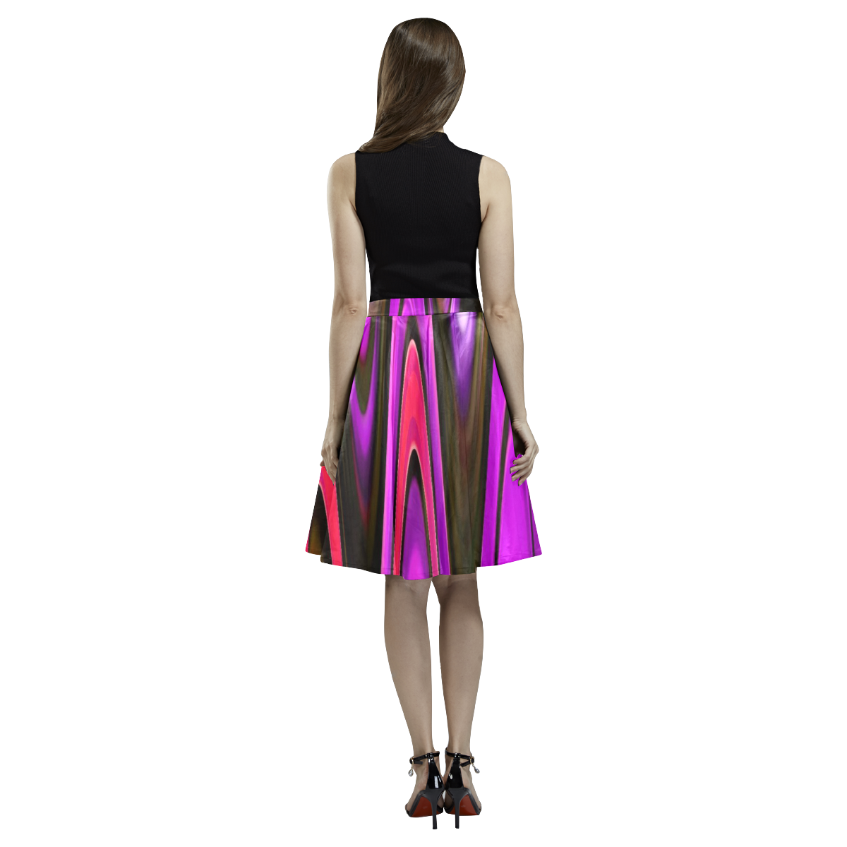 Hot Waves B by FeelGood Melete Pleated Midi Skirt (Model D15)