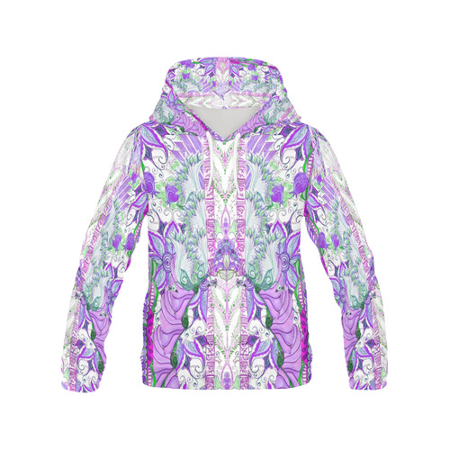 love and prosperity 2 v All Over Print Hoodie for Women (USA Size) (Model H13)