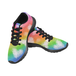 Rainbow Love. Black sole. Inspired by the Magic Island of Gotland. Men’s Running Shoes (Model 020)