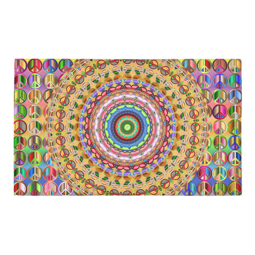Peace Mandala Azalea Doormat 30" x 18" (Sponge Material)