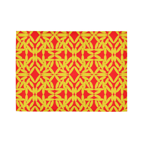 Red Floating Diamonds Area Rug7'x5'