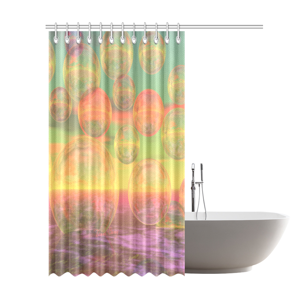 Autumn Ruminations, Abstract Gold Rose Glory Shower Curtain 72"x84"