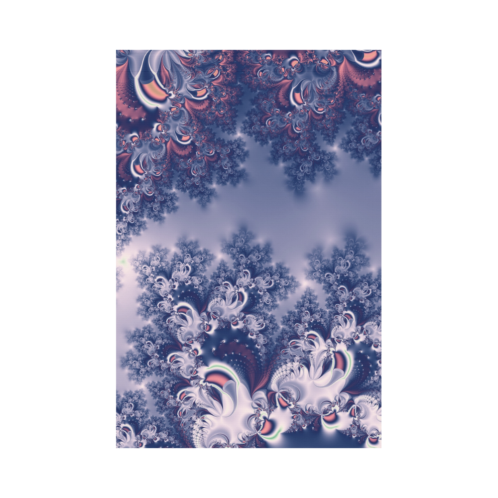 Purple Frost Fractal Garden Flag 12‘’x18‘’（Without Flagpole）