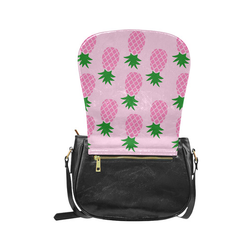 Pink Pineapple Classic Saddle Bag/Small (Model 1648)