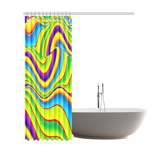 Summer Wave Colors Shower Curtain 72"x84"