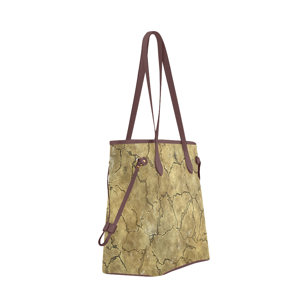 Cracked skull bone surface A by FeelGood Clover Canvas Tote Bag (Model 1661)