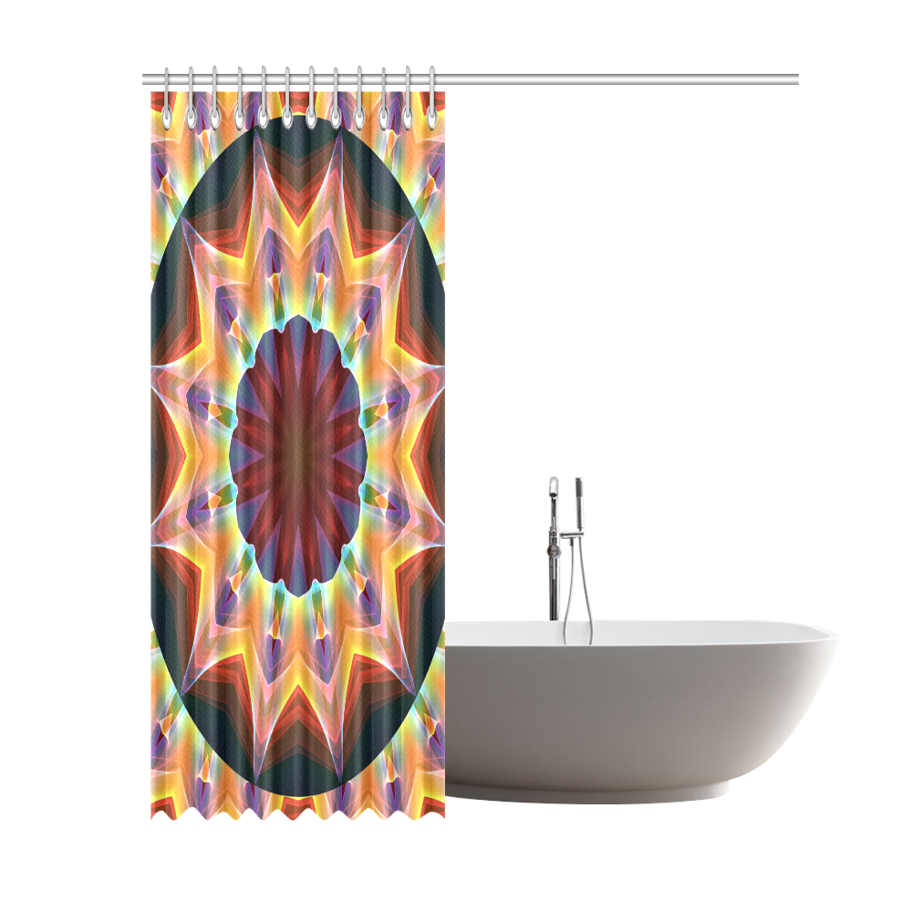 Santa Fe Summer Night, Abstract Warm Romance Shower Curtain 69"x84"