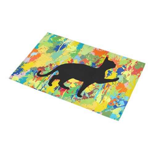 Lovely Cat Colorful Splash Complet Bath Rug 16''x 28''