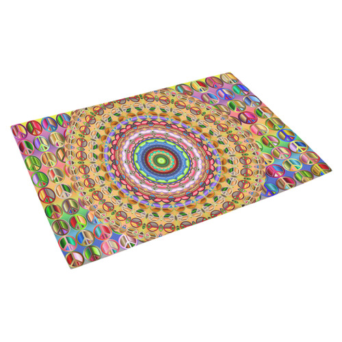 Peace Mandala Azalea Doormat 30" x 18" (Sponge Material)