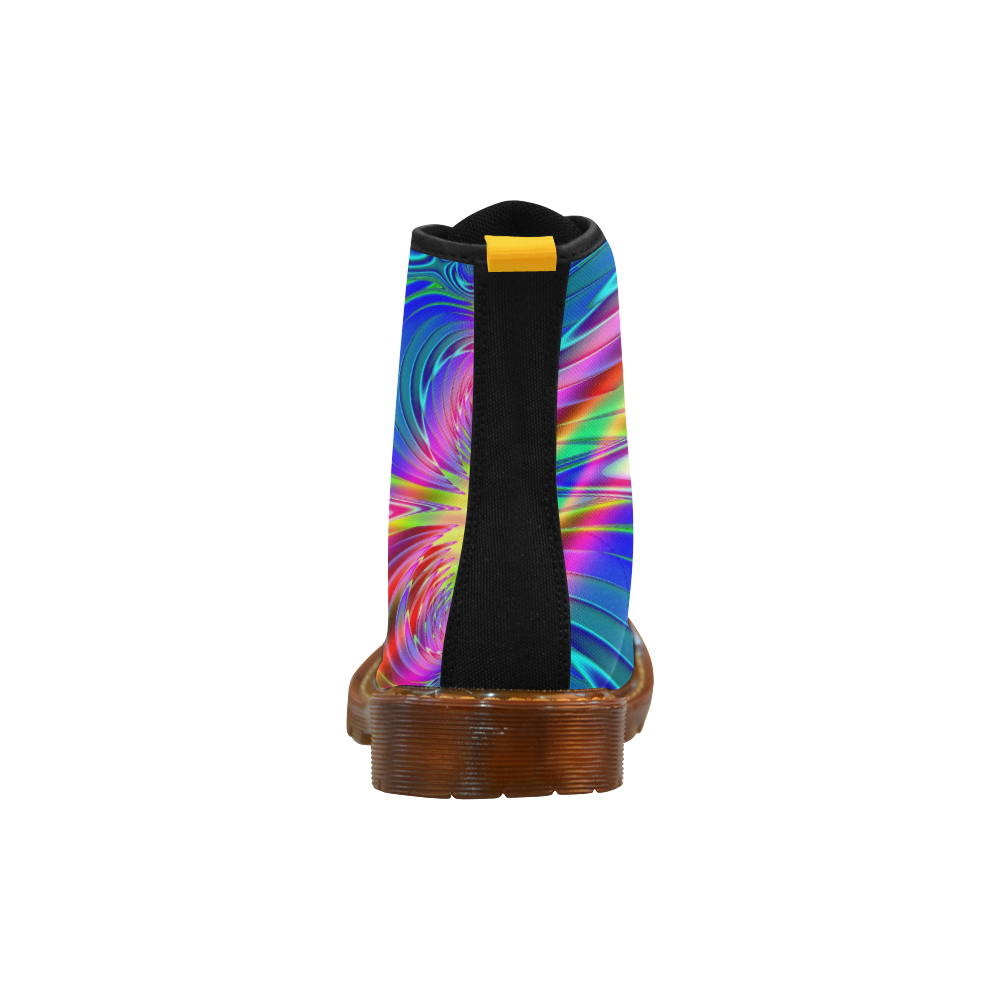 Rainbow Splash Fractal Martin Boots For Men Model 1203H
