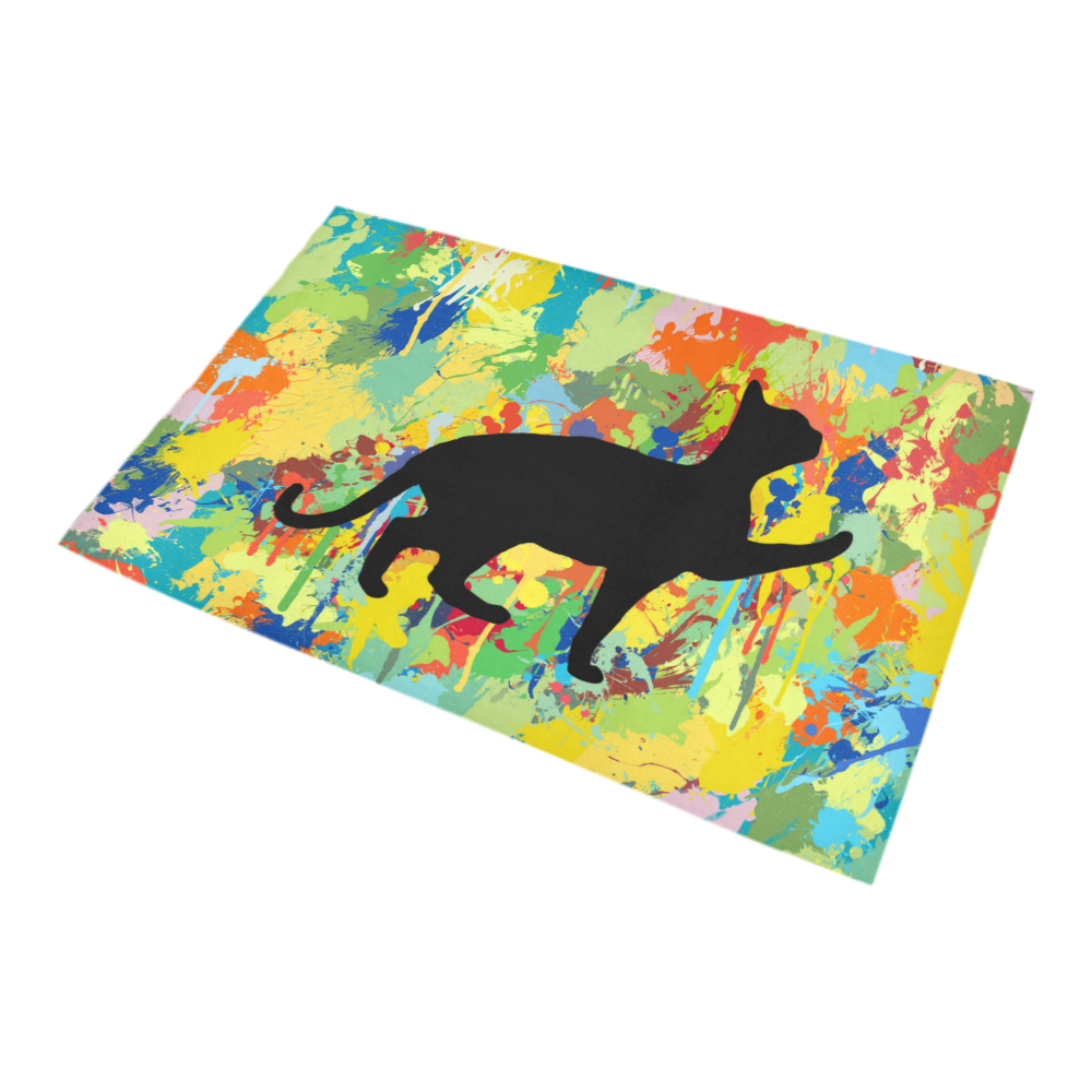 Lovely Cat Colorful Splash Complet Bath Rug 20''x 32''