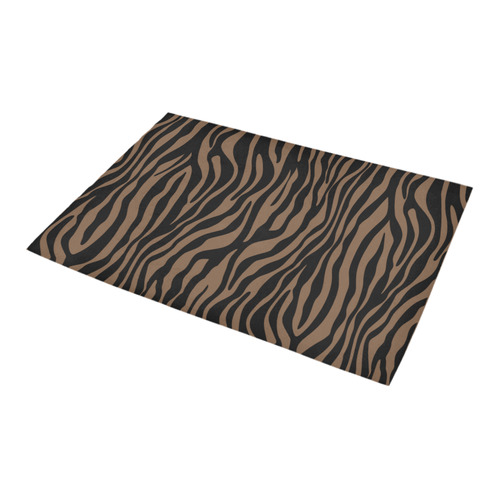 Zebra Stripes Pattern - Black Clear Azalea Doormat 24" x 16" (Sponge Material)