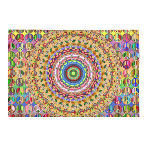Peace Mandala Azalea Doormat 24" x 16" (Sponge Material)