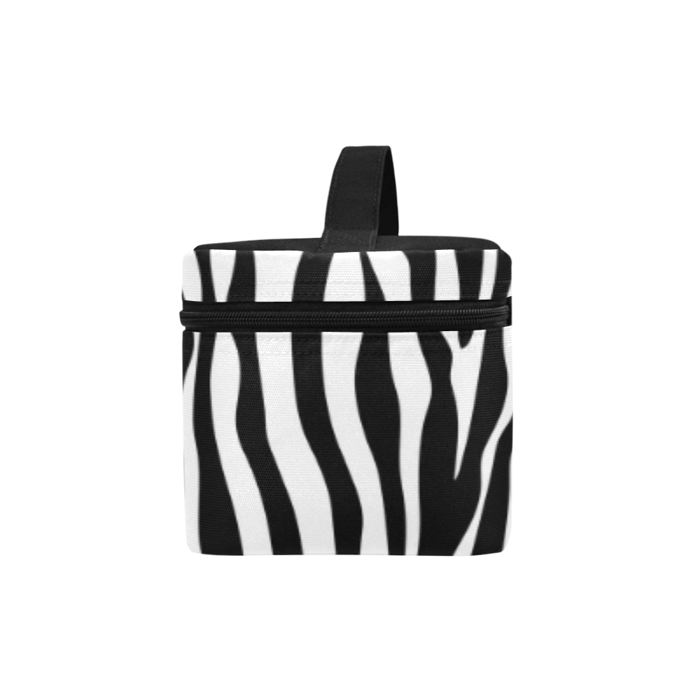Zebra Stripes Pattern - Black Clear Cosmetic Bag/Large (Model 1658)