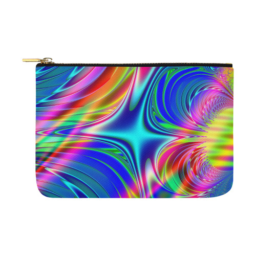Rainbow Splash Fractal Carry-All Pouch 12.5''x8.5''