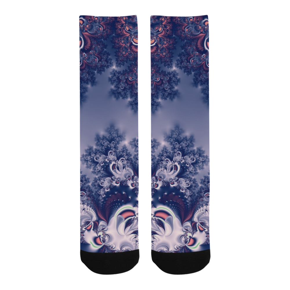 Purple Frost Fractal Trouser Socks
