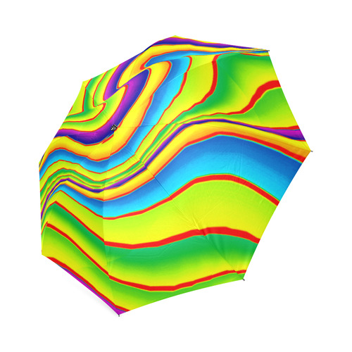 Summer Wave Colors Foldable Umbrella (Model U01)