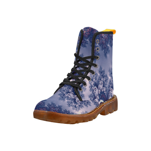 Purple Frost Fractal Martin Boots For Men Model 1203H