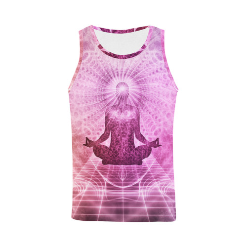 Holy Yoga Lotus Meditation All Over Print Tank Top for Men (Model T43)