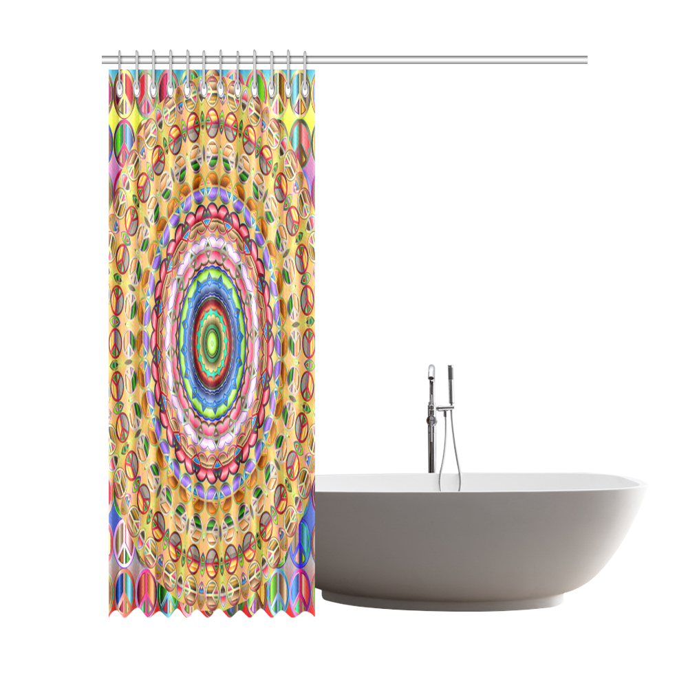 Peace Mandala Shower Curtain 72"x84"