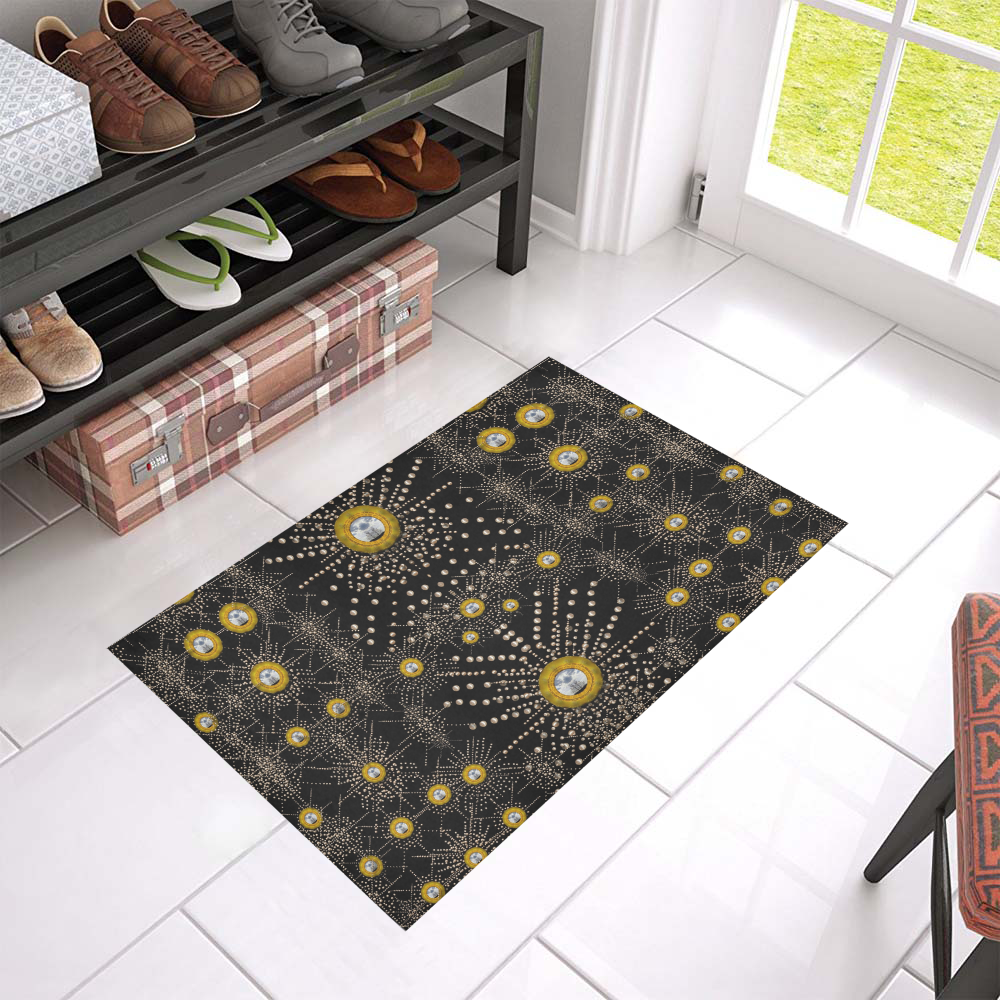 Lace of pearls in the earth galaxy Azalea Doormat 24" x 16" (Sponge Material)