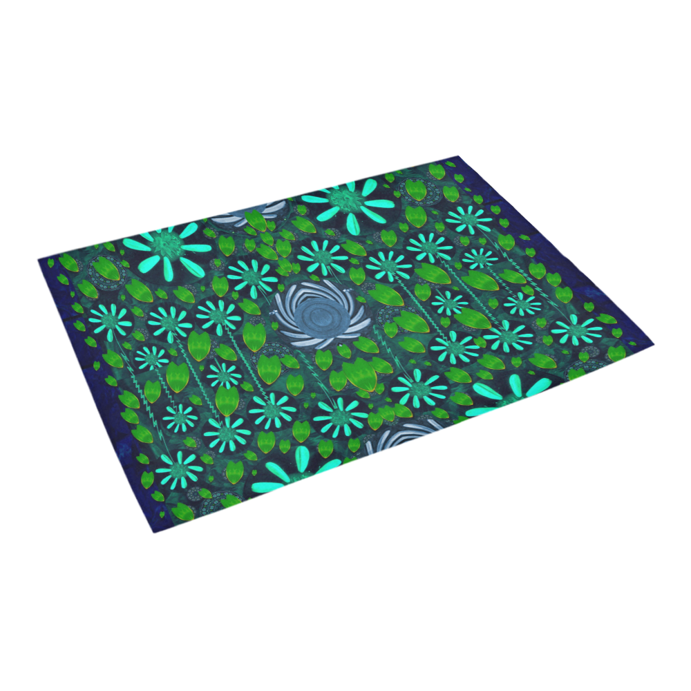 Strawberry fantasy flowers in a fantasy landscape Azalea Doormat 24" x 16" (Sponge Material)