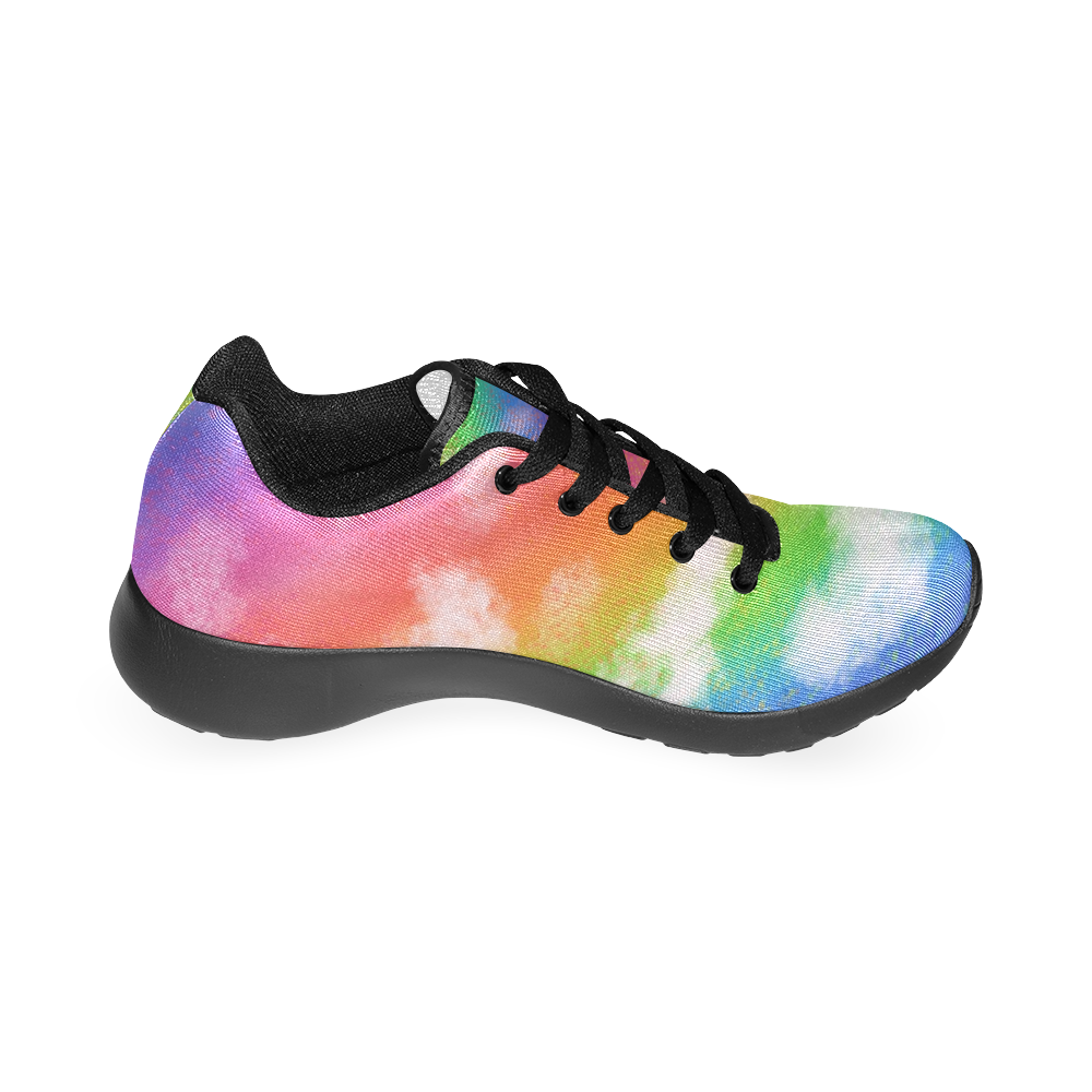 Rainbow Love. Black sole. Inspired by the Magic Island of Gotland. Men’s Running Shoes (Model 020)