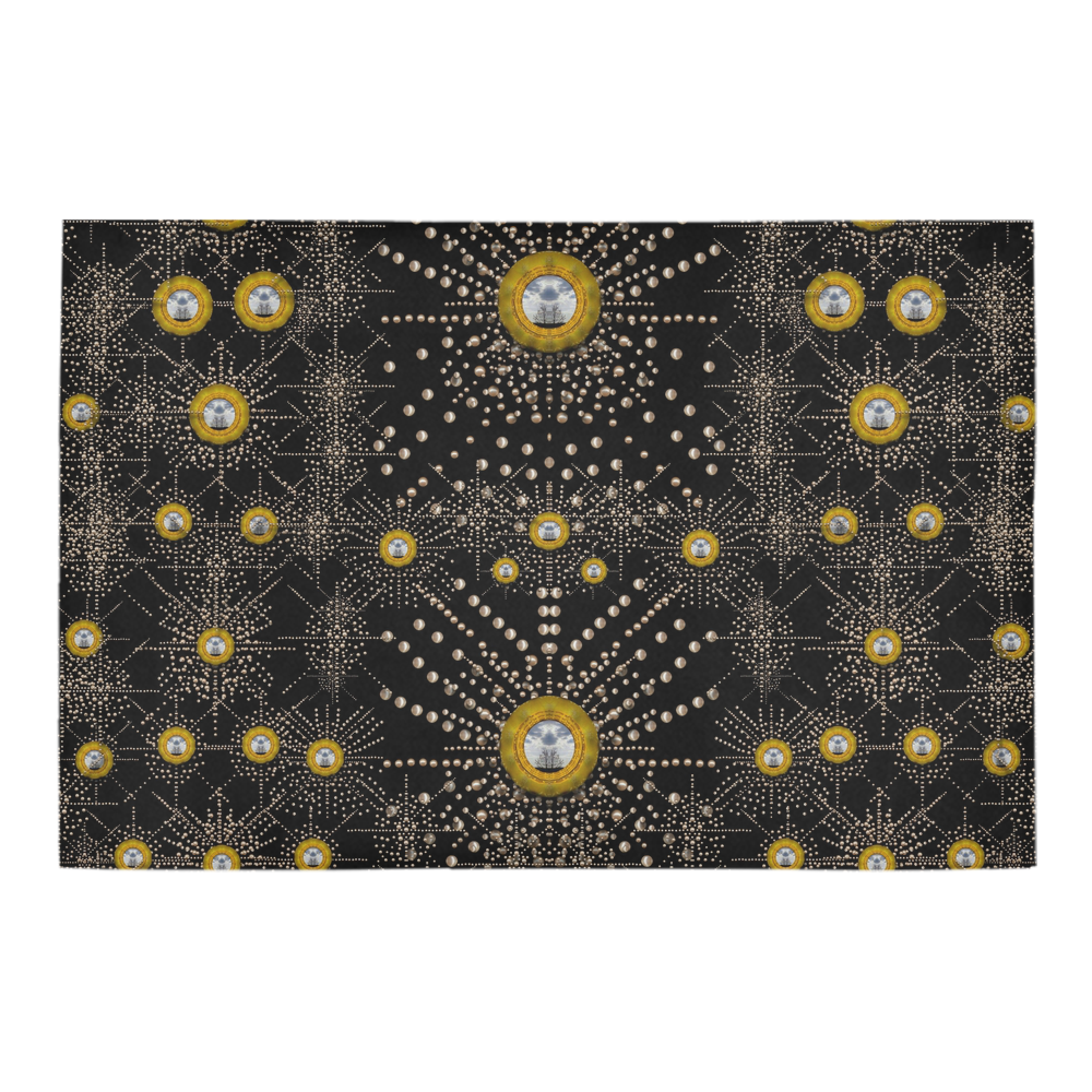 Lace of pearls in the earth galaxy Azalea Doormat 24" x 16" (Sponge Material)
