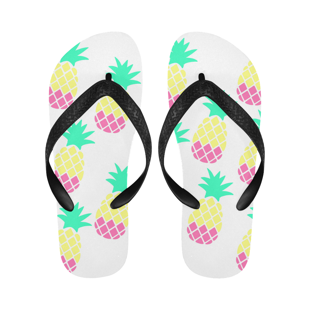Pretty Pineapple Flip Flops for Men/Women (Model 040)