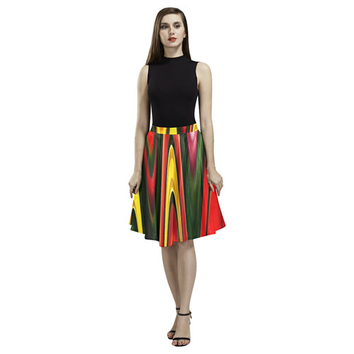 Hot Waves A by FeelGood Melete Pleated Midi Skirt (Model D15)
