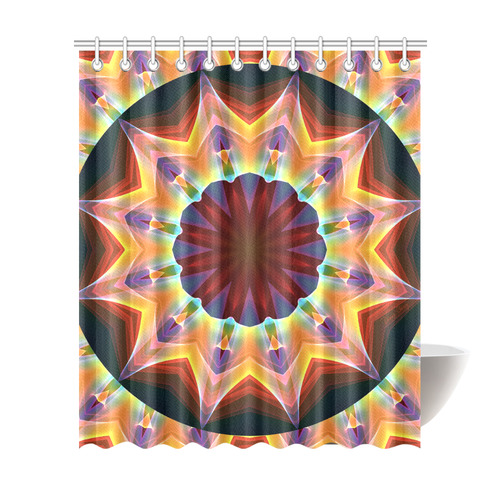 Santa Fe Summer Night, Abstract Warm Romance Shower Curtain 72"x84"