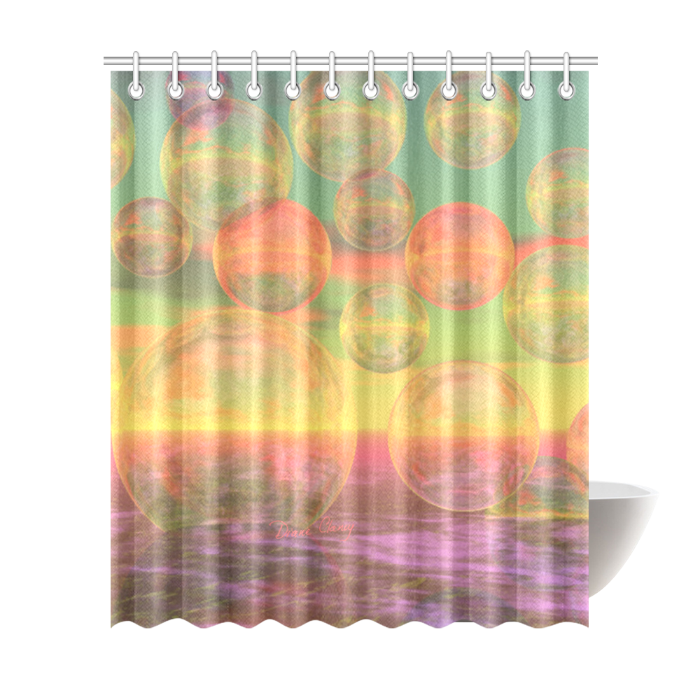 Autumn Ruminations, Abstract Gold Rose Glory Shower Curtain 72"x84"