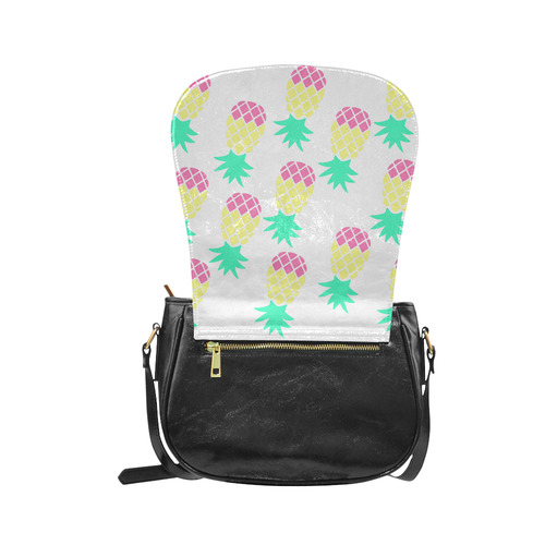 Pretty Pineapple Classic Saddle Bag/Small (Model 1648)