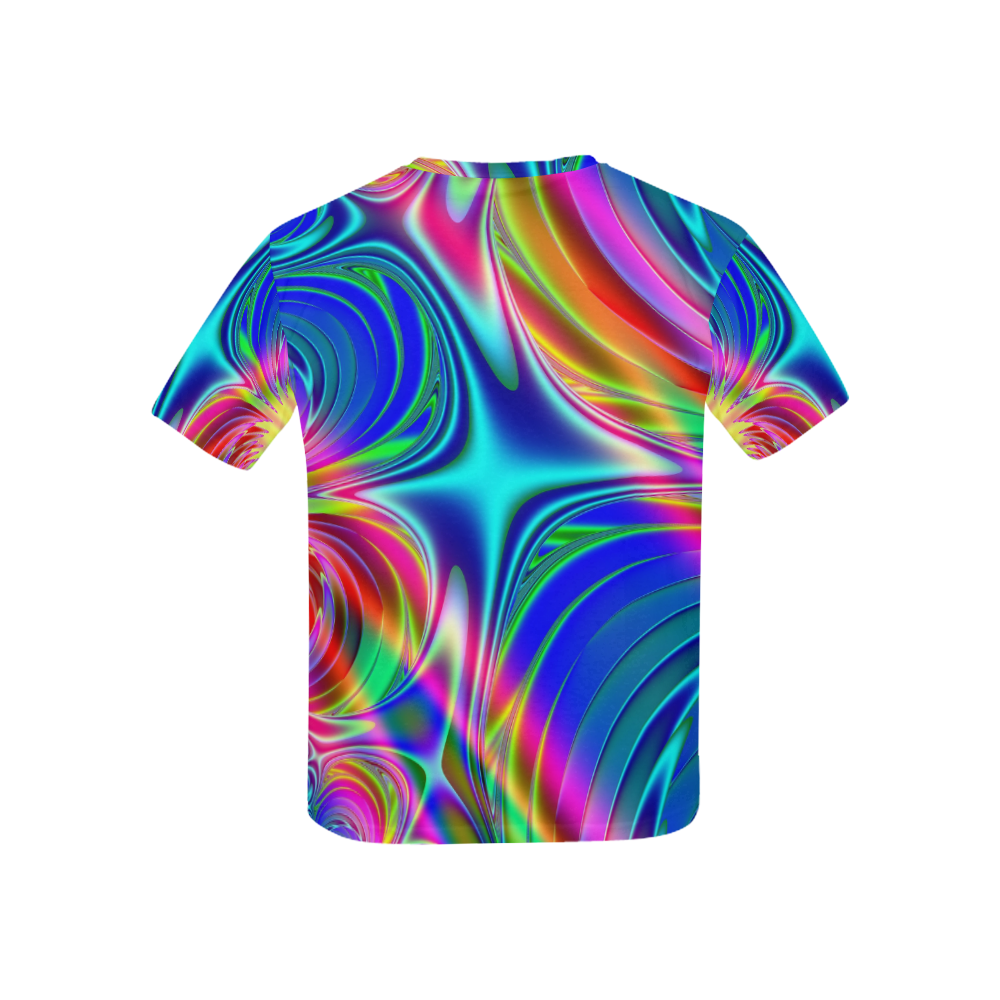 Rainbow Splash Fractal Kids' All Over Print T-shirt (USA Size) (Model T40)